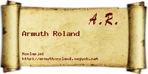 Armuth Roland névjegykártya